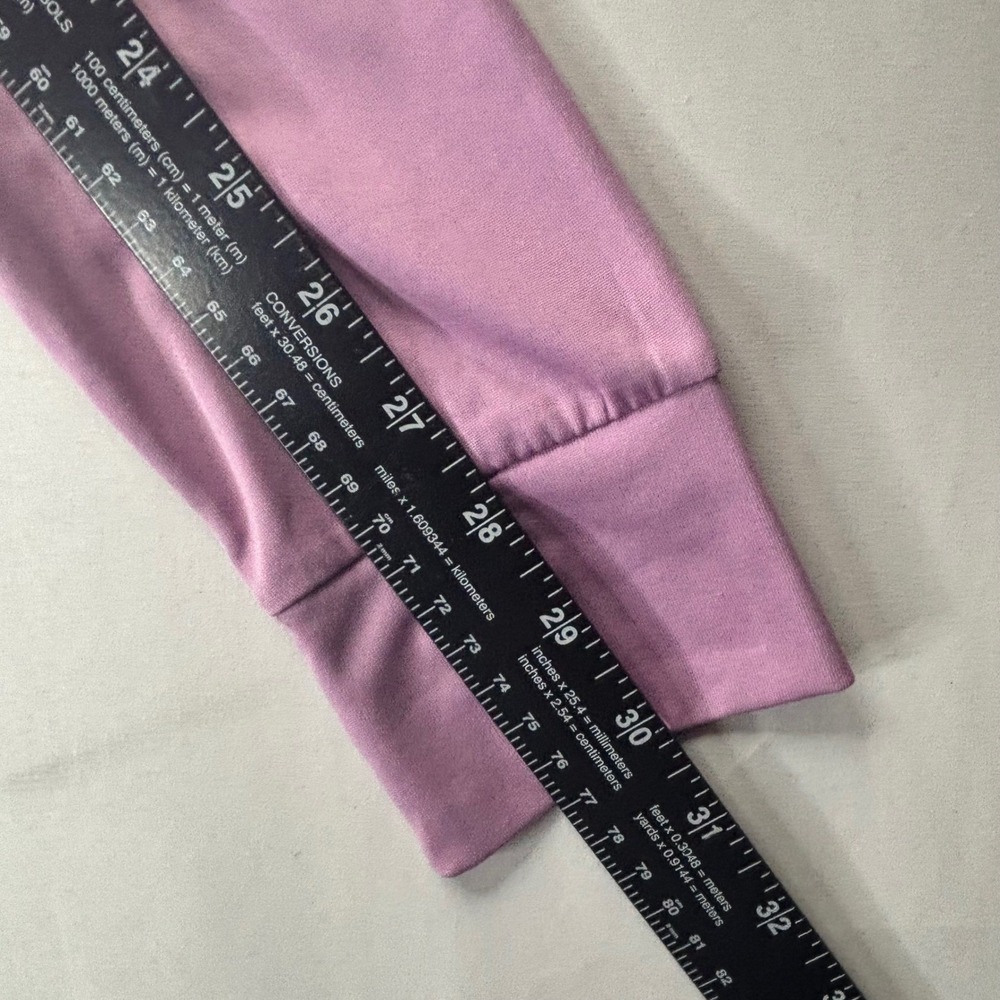 LL Bean Pullover Top Women L Purple Polyester Solid 1/4 Zip Thumbhole Activewear - Picture 9 of 10